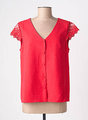 Cămașă mâneci scurte mâneci scurte roșu EMMA ELLA femme