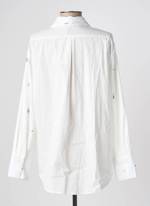 Cămașă croială dreaptă mâneci lungi alb PEACE N'LOVE femme