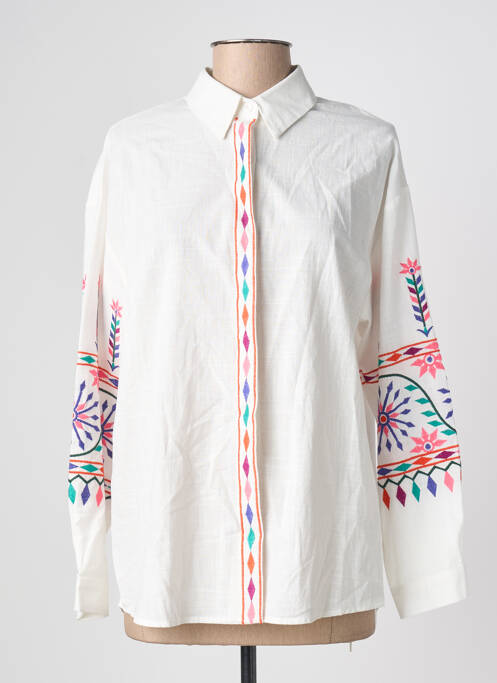 Cămașă croială dreaptă mâneci lungi alb MUSY MUSE femme