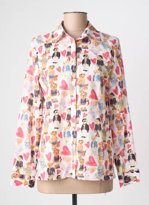 Cămașă imprimeu fantezie mâneci lungi alb ONADO femme