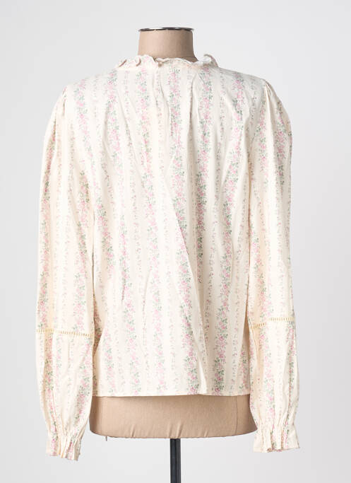 Cămașă imprimeu floral mâneci lungi bej PEACE N'LOVE femme