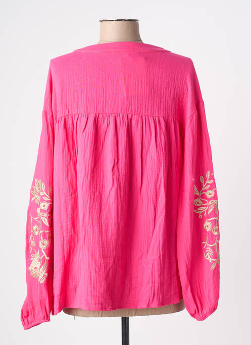 Cămașă croială dreaptă mâneci lungi roz MAELLE femme