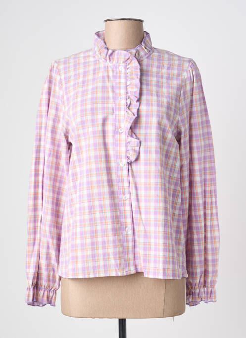 Cămașă croială cambrată mâneci lungi violet KILKY femme