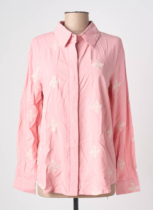 Cămașă croială dreaptă mâneci lungi roz EXQUISS'S femme