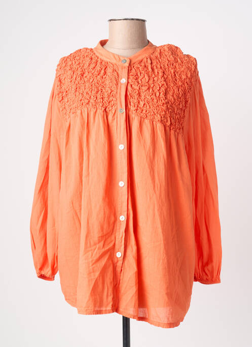 Cămașă croială dreaptă mâneci lungi portocaliu AROMA femme