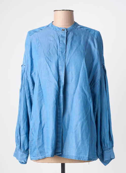 Cămașă croială dreaptă mâneci lungi albastru AROMA femme