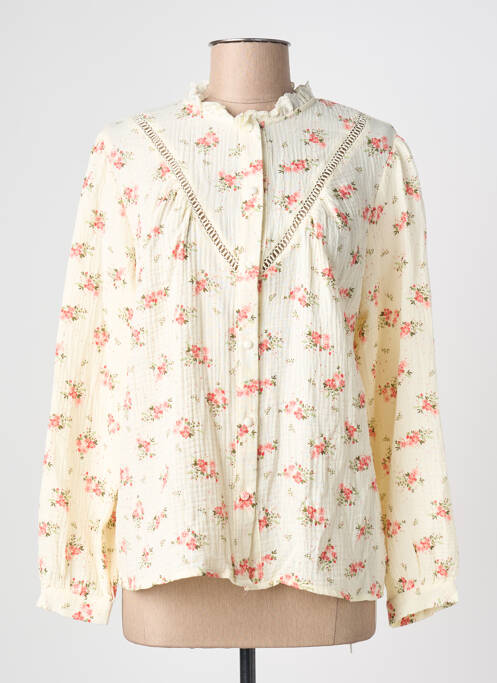 Cămașă imprimeu floral mâneci lungi bej SEASON femme