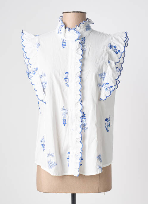 Cămașă mâneci scurte mâneci scurte alb EXQUISS'S femme