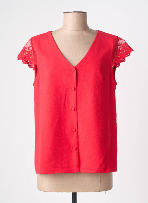 Cămașă mâneci scurte mâneci scurte roșu EMMA ELLA femme