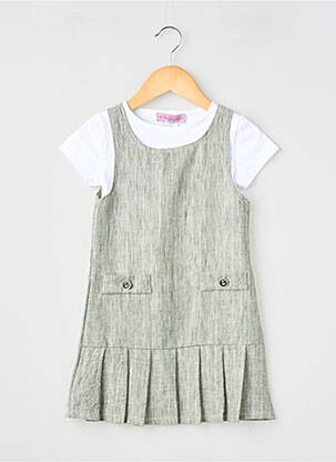 Set rochie guler rotund verde P'TIT MÔME fille