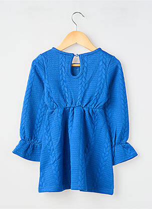 Rochie scurtă mâneci lungi mâneci lungi albastru FANNY LOOK fată