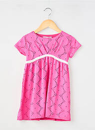 Rochie scurtă căptușeală mâneci scurte roz P'TIT MÔME fille