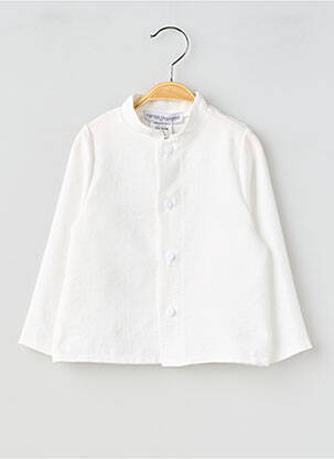 Cămașă croială dreaptă mâneci lungi alb P'TIT MÔME fille