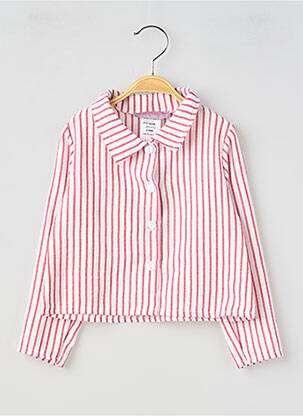 Cămașă croială dreaptă mâneci lungi roz P'TIT MÔME fille