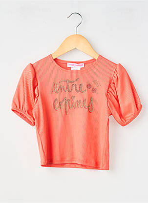 Tricou croială cambrată mâneci scurte portocalie P'TIT MÔME fată