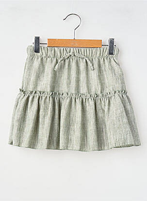 Fustă scurtă croială dreaptă verde P'TIT MÔME fille