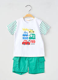 Set șort croială dreaptă verde BABY BOL garcon