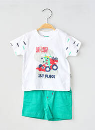 Set șort croială dreaptă verde BABY BOL garcon