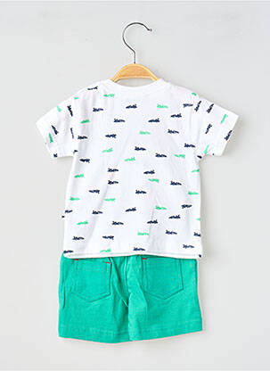 Set șort serigrafie flockată verde BABY BOL băiat