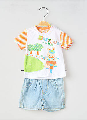 Set șort serigrafie flockată albastru BABY BOL băiat