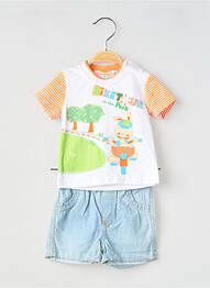 Set șort serigrafie flockată albastru BABY BOL garcon