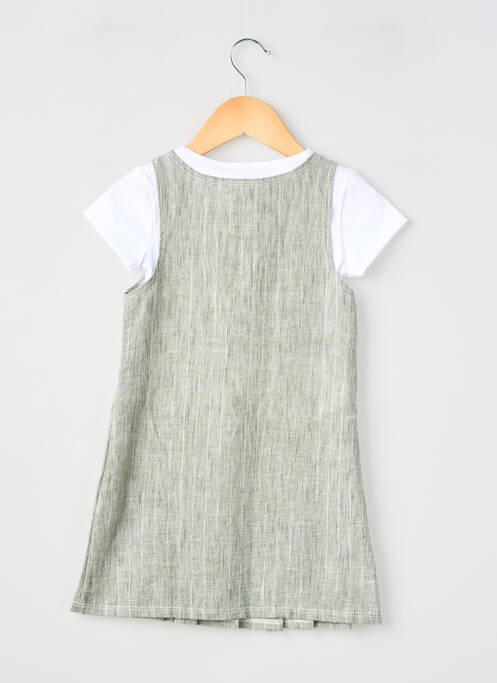 Set rochie guler rotund verde P'TIT MÔME fille