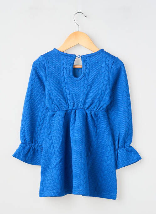 Rochie scurtă plasă fină mâneci lungi albastru FANNY LOOK fille