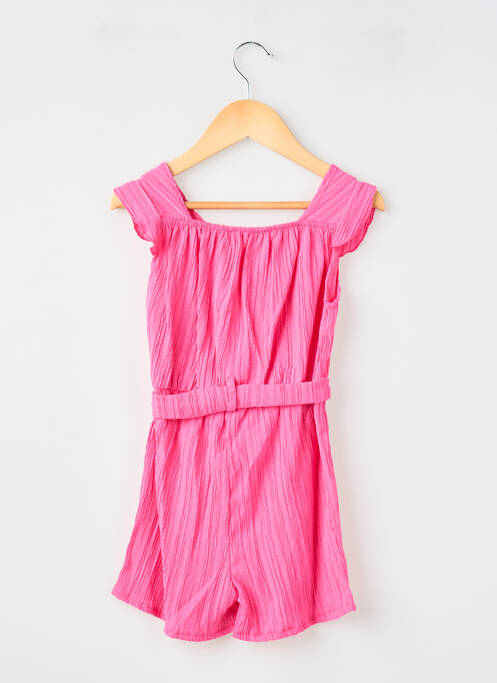 Salopetă scurtă mâneci scurte mâneci scurte roz P'TIT MÔME fille