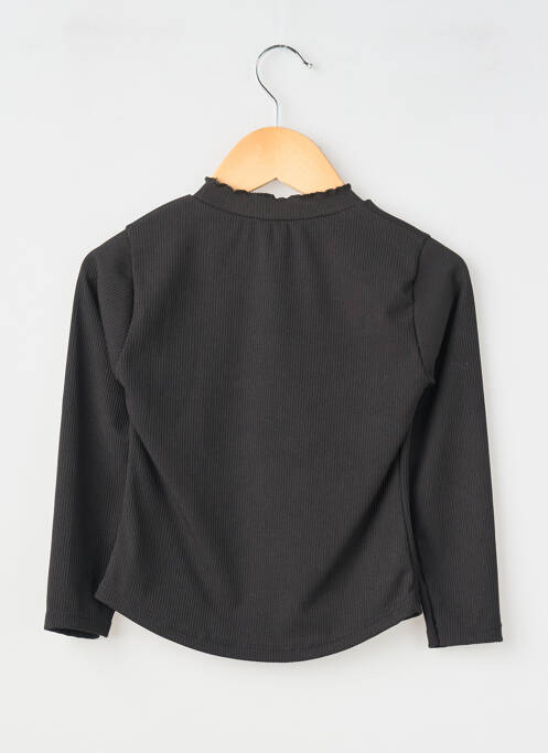 Tricou croială dreaptă mâneci lungi negru P'TIT MÔME fille