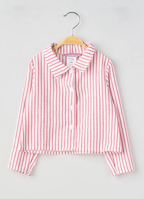 Cămașă croială dreaptă mâneci lungi roz P'TIT MÔME fille