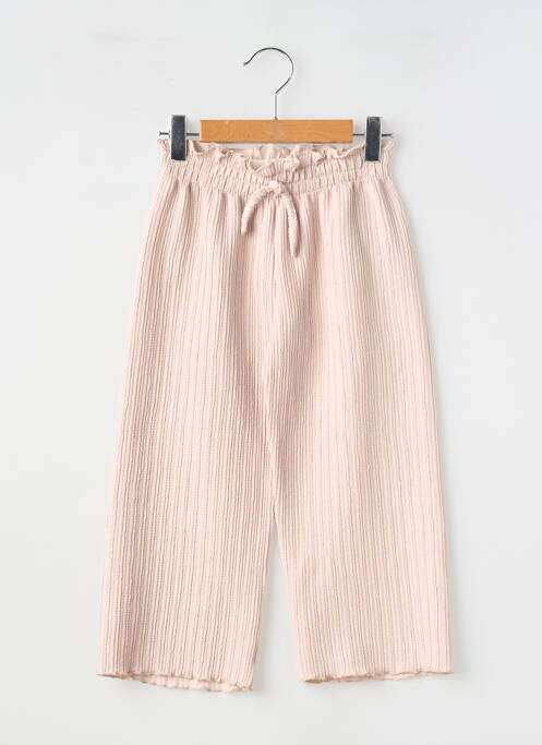 Pantalon larg mărime normală talie elastică bej P'TIT MÔME fille