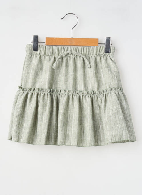 Fustă scurtă croială dreaptă verde P'TIT MÔME fille