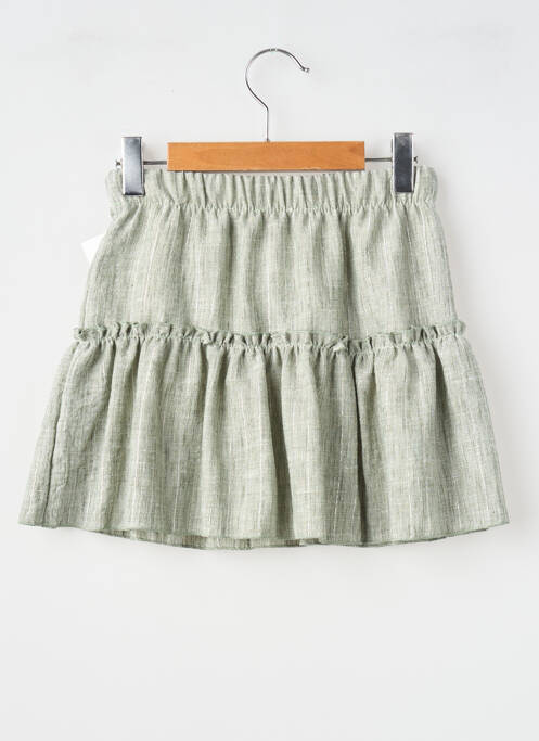 Fustă scurtă croială dreaptă verde P'TIT MÔME fille