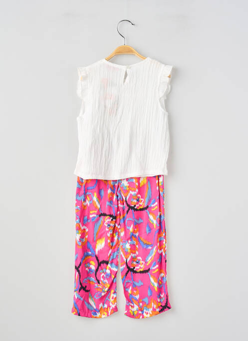 Set pantaloni tip de tricou alb P'TIT MÔME fille