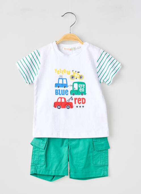 Set șort croială dreaptă verde BABY BOL garcon