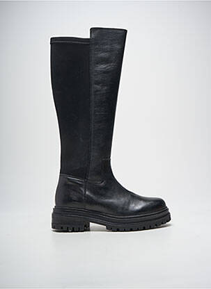 Cizme țesătură satinată toc de 4 la 6 cm negru REQINS femme