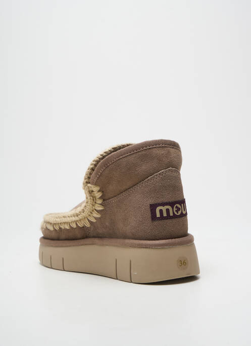 Botine/ghete umplută toc de 4 la 6 cm gri MOU femme