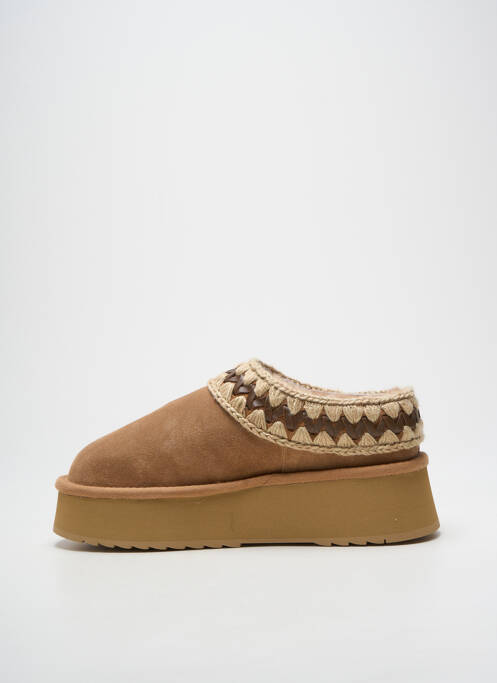 Mulete/saboți toc de 4 la 6 cm maro MOU femme