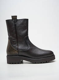 Botine/ghete material neted toc de 4 la 6 cm maro COCO ET ABRICOT femme