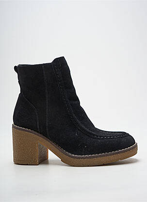 Botine/ghete nubuc toc de 7 la 9 cm negru COCO ET ABRICOT femeie