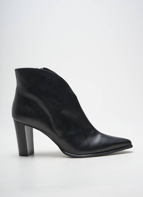 Botine/ghete vârf ascuțit toc de 7 la 9 cm negru MYMA femme