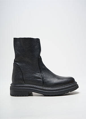 Botine/ghete material neted toc de 4 la 6 cm negru ALIWELL femeie