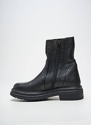 Botine/ghete material neted toc de 4 la 6 cm negru ALIWELL femeie