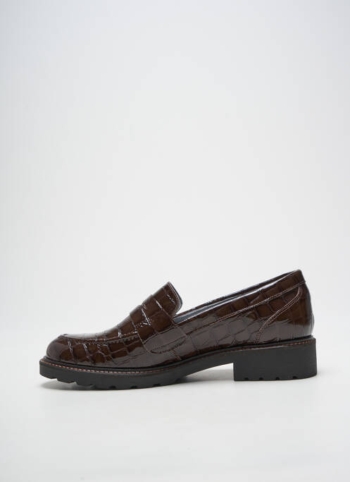 Mocasini material neted toc plat până la 3 cm maro MYMA femme