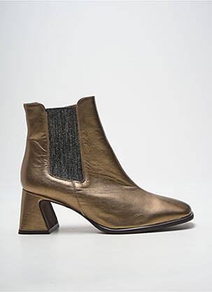 Botine/ghete material neted toc de 4 la 6 cm auriu ROSEMETAL femeie