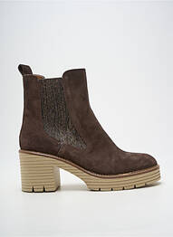Botine/ghete toc pătrat toc de 7 la 9 cm maro ROSEMETAL femme