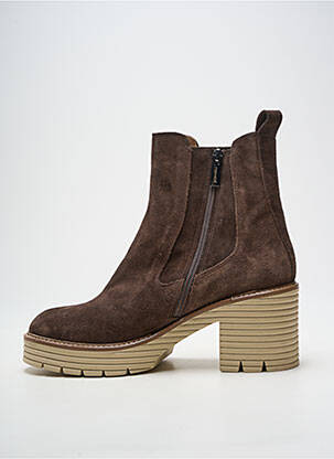 Botine/ghete toc pătrat toc de 7 la 9 cm maro ROSEMETAL femeie
