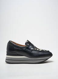 Mocasini țesătură satinată toc de 4 la 6 cm negru ROSEMETAL femme
