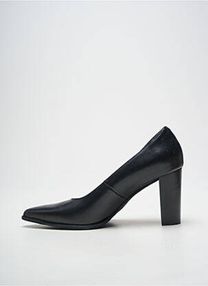 Pantofi cu toc toc pătrat toc de 7 la 9 cm negru MYMA femeie