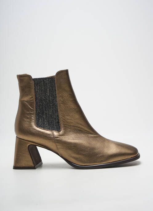 Botine/ghete material neted toc de 4 la 6 cm auriu ROSEMETAL femme